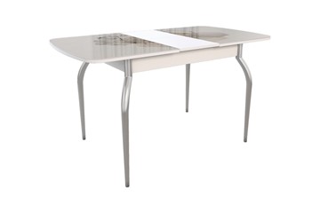 Кухонный стол раздвижной Танго, белый/геометрия в Перми - предосмотр 1