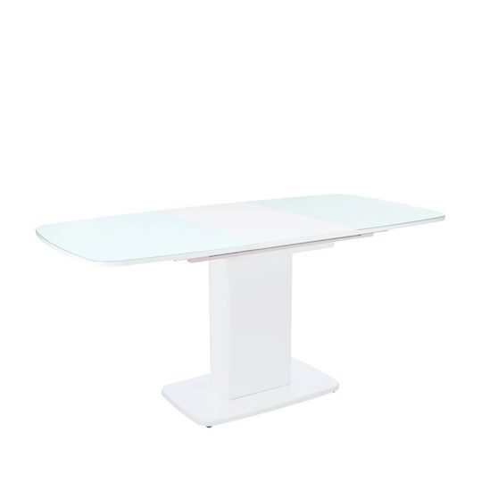 Кухонный раскладной стол Leset Денвер 1Р (Белый лак/стекло глянцевое белое) в Перми - изображение 3