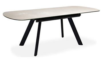 Кухонный раздвижной стол Шамони 1CQ 140х85 (Oxide Avorio/Графит) в Кунгуре - предосмотр 1