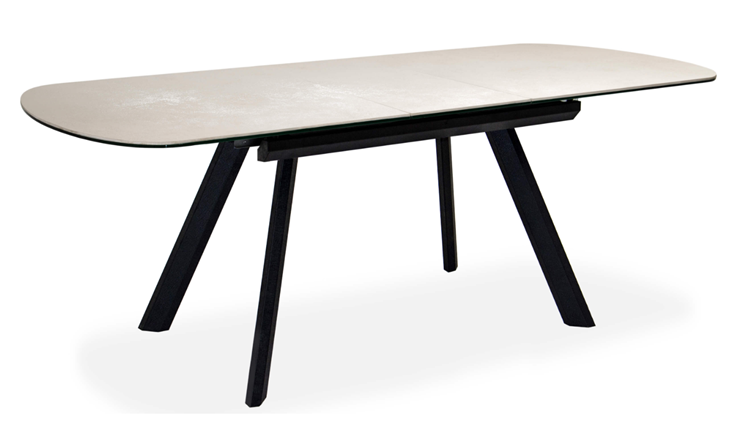 Кухонный раздвижной стол Шамони 1CQ 140х85 (Oxide Avorio/Графит) в Кунгуре - изображение 1