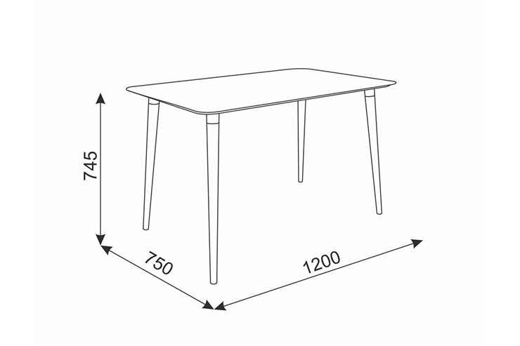 Стол кухонный Сканди 1, белый/светлый лак в Перми - изображение 1