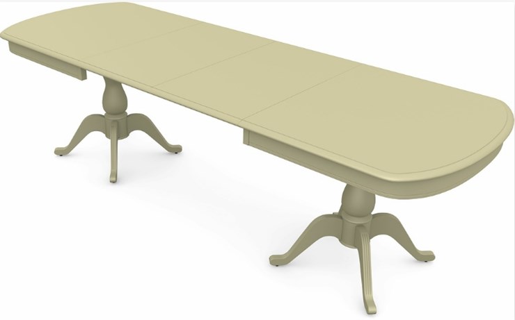 Кухонный стол раскладной Фабрицио-2 исп. Мыло большой 2 вставки, Тон 10 (Морилка/Эмаль) в Перми - изображение 1