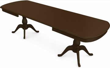 Обеденный раздвижной стол Фабрицио-2 исп. Мыло большой 2 вставки, Тон 4 (Морилка/Эмаль) в Перми - предосмотр 1