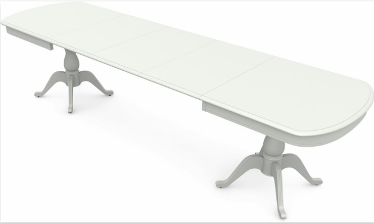 Кухонный раскладной стол Фабрицио-2 исп. Мыло большой 3 вставки, Тон 9 (Морилка/Эмаль) в Перми - изображение 1