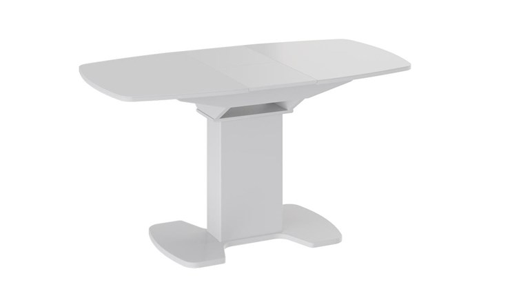 Стол раздвижной Портофино (СМ(ТД)-105.01.11(1)), цвет  Белый глянец/Стекло белое в Перми - изображение 2