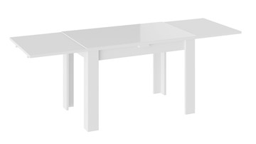Стол раздвижной Норман тип 1, цвет Белый/Стекло белый глянец в Перми - предосмотр 1