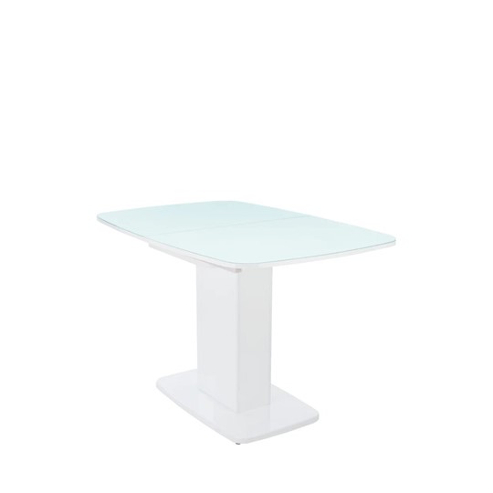 Кухонный раскладной стол Leset Денвер 1Р (Белый лак/стекло глянцевое белое) в Перми - изображение 5