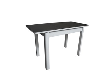 Кухонный стол раскладной Айсберг-2СТ белое/черное/прямые массив в Березниках - предосмотр 1