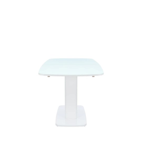 Кухонный раскладной стол Leset Денвер 1Р (Белый лак/стекло глянцевое белое) в Перми - изображение 4