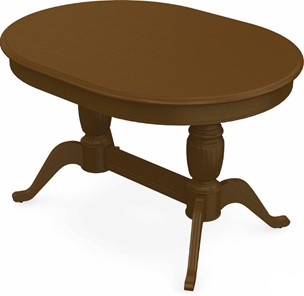 Раздвижной стол Леонардо-2 исп. Овал, тон 2 (Морилка/Эмаль) в Перми