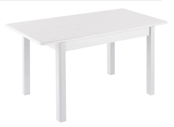 Кухонный раздвижной стол Айсберг-01 МДФ, белый МДФ/40 массив прямые белые в Перми - изображение