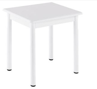Кухонный пристенный стол СПА-01 МДФ, белый МДФ/белое дерево/36 прямые трубки белый в Перми