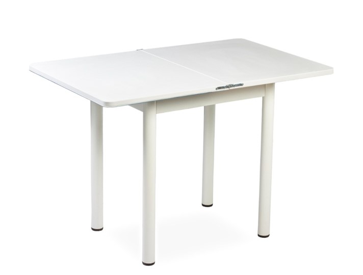 Кухонный пристенный стол СПА-01 СТФ, белый/фотопечать ромашки/опоры прямые белые в Перми - изображение 1