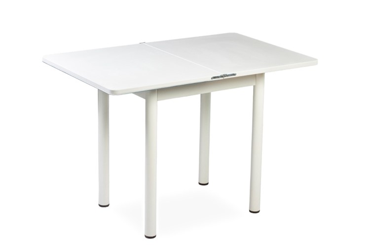Кухонный стол СПА-02 СТФ, белый/фотопечать лазурит/опоры хром в Перми - изображение 1