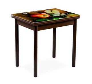Кухонный пристенный стол СПА-02 СТФ, венге/фотопечать дерево/опоры коричневый в Перми - предосмотр