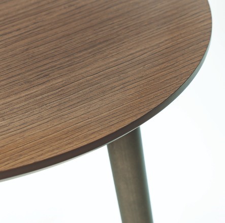 Кухонный стол круглый Орех темный д. 100 см МДФ в Перми - изображение 5