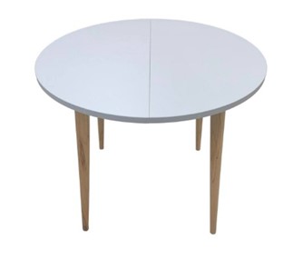Обеденный круглый раздвижной стол Серый камень 90*90 см ЛДСП в Перми - предосмотр 2