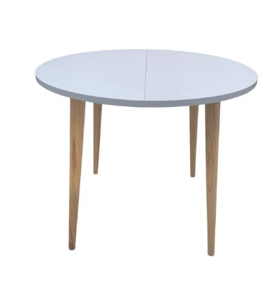 Обеденный круглый раздвижной стол Серый камень 90*90 см ЛДСП в Перми - изображение 3
