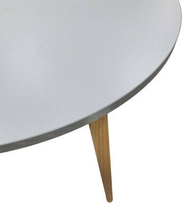 Обеденный круглый раздвижной стол Серый камень 90*90 см ЛДСП в Перми - изображение 8