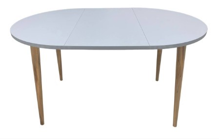 Обеденный круглый раздвижной стол Серый камень 90*90 см ЛДСП в Перми - изображение 9