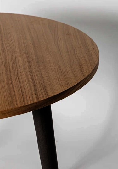 Кухонный раздвижной круглый стол Шпон Дуба д. 100 см МДФ в Перми - изображение 2