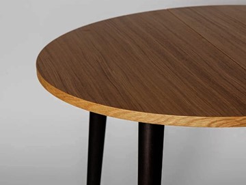 Кухонный стол круглый Шпон Дуба д. 90 см МДФ в Перми - предосмотр 3