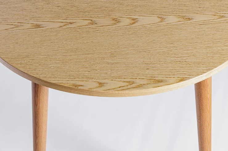 Кухонный стол круглый Шпон Дуба  677 С д. 90 см МДФ в Перми - изображение 18