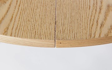 Кухонный раздвижной круглый стол Шпон Дуба 677 С д. 100 см МДФ в Перми - предосмотр 2