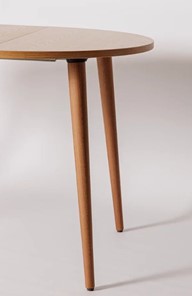 Кухонный раздвижной круглый стол Шпон Дуба 677 С д. 100 см МДФ в Перми - предосмотр 20