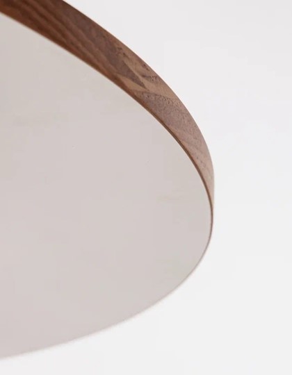 Кухонный раздвижной круглый стол Шпон Ореха д. 100 см МДФ ножки темный орех в Перми - изображение 7