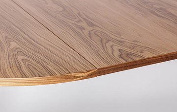 Кухонный раздвижной круглый стол Шпон Ореха д. 100 см МДФ ножки вишня в Перми - предосмотр 20
