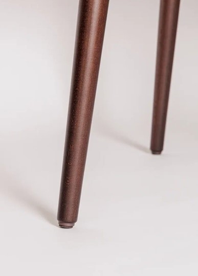 Обеденный круглый раздвижной стол Шпон Ореха д. 100 см МДФ ножки орех в Перми - изображение 5