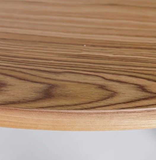 Кухонный стол круглый Шпон Ореха д. 90 см МДФ светлый орех в Перми - изображение 7