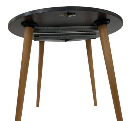 Кухонный раздвижной круглый стол Венге 90*90 см ЛДСП в Перми - изображение 5