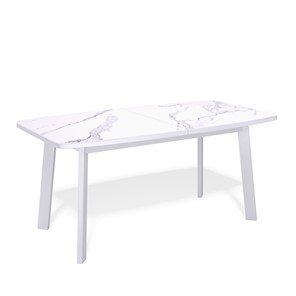 Кухонный стол раскладной AA1400 (белый/керамика мрамор белый) в Перми - предосмотр