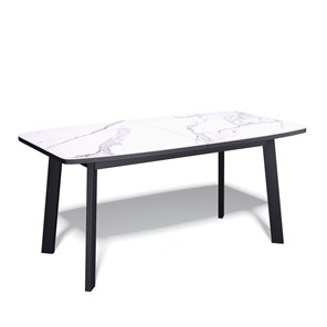 Раздвижной стол AA1400 (черный/керамика мрамор белый) в Березниках