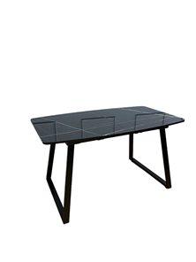 Кухонный стол раздвижной AZ1400 (черный/стекло камень черный глянец) в Перми