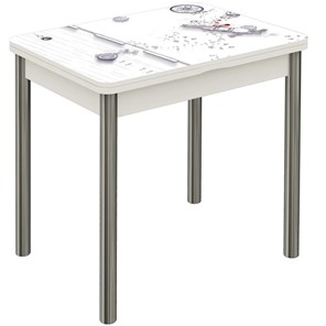 Обеденный раздвижной стол Бари дерево №8 (Exclusive h174/белый) в Перми