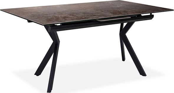 Кухонный раздвижной стол Бордо 2CX 160х90 (Oxide Moro/Графит) в Перми - изображение