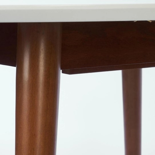 Кухонный раскладной стол BOSCO (Боско) бук/мдф 100*75*100+30см, Белый/Коричневый арт.13997 в Перми - изображение 4