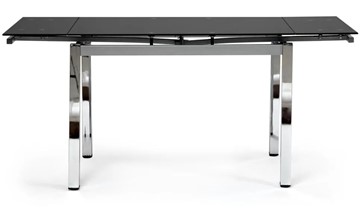 Кухонный стол раздвижной CAMPANA ( mod. 346 ) металл/стекло 70x110/170x76, хром/черный арт.11413 в Перми
