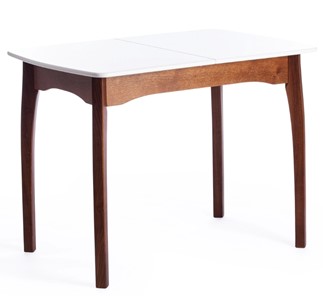 Кухонный раздвижной стол Caterina, бук/мдф, 100+30x70x75, коричневый, белый арт.15856 в Перми