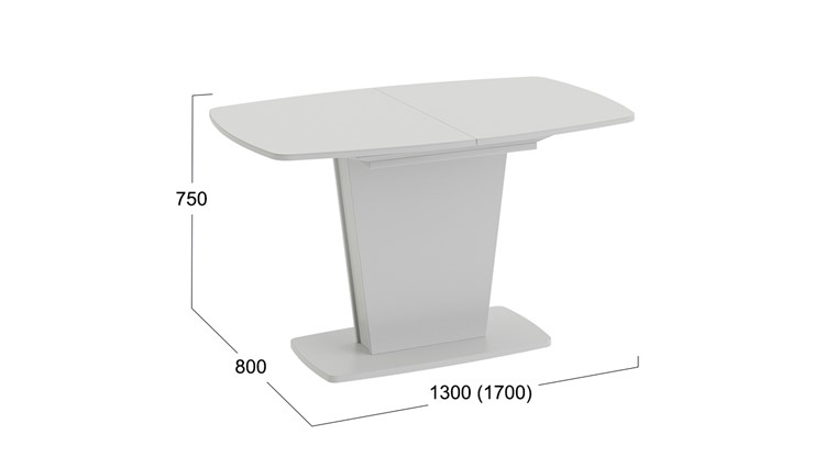 Кухонный раздвижной стол Честер тип 2, цвет Белый/Стекло белый глянец в Чайковском - изображение 3