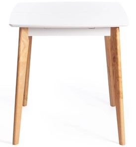 Кухонный раскладной стол Claire, дерево гевея/МДФ, 110+30x75x75 Белый/натуральный арт.15111 в Чайковском - предосмотр 2