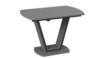 Раздвижной стол Дели Тип 2 (Серый софт, Стекло матовое серое) в Перми - предосмотр