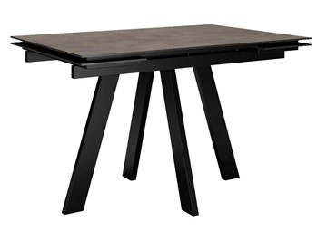 Кухонный стол раскладной DikLine DM120 Хромикс бронза / опоры черные в Кунгуре
