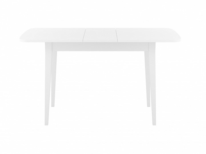 Обеденный раздвижной стол Dikline M120 Белый/стекло белое сатин/ножки MM белые в Чайковском - изображение 1