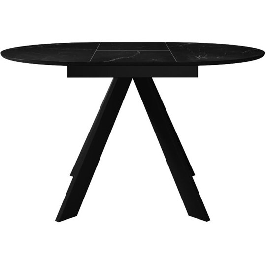 Стол раздвижной DikLine SKC100 D1000 Керамика Черный мрамор / опоры черные в Перми - изображение 2