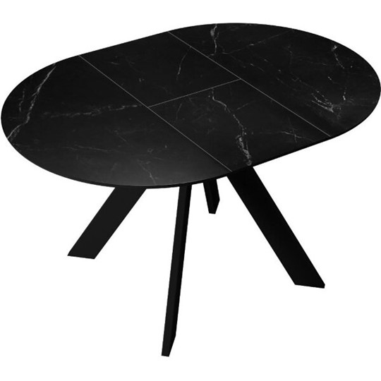 Стол раздвижной DikLine SKC100 D1000 Керамика Черный мрамор / опоры черные в Перми - изображение 6