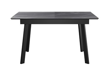 Кухонный раскладной стол DikLine SKH125 Керамика Серый мрамор/подстолье черное/опоры черные (2 уп.) в Чайковском